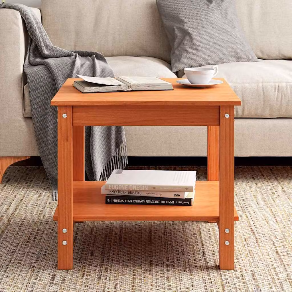 Maison Exclusive - Tavolino da salotto marrone cera 50 x 50 x 45 cm Legno massello di pino