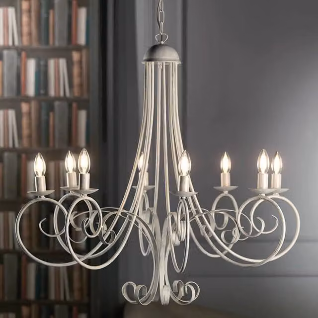 Lampadario 8 luci Pompei