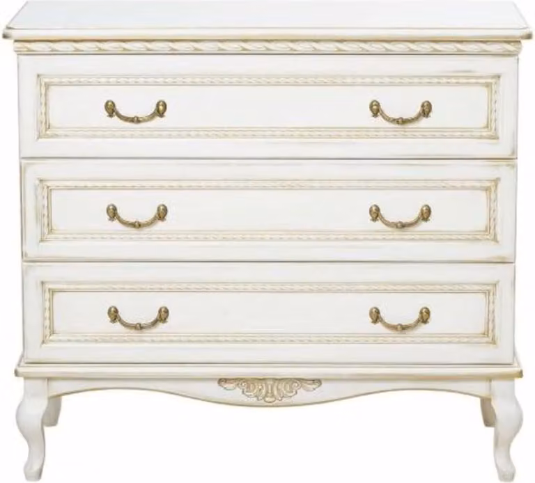 Casa Padrino cassettiera barocca bianco/beige 100 cm - Sontuoso mobile barocco