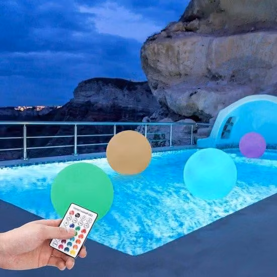 Luci da piscina a energia solare con telecomando - Lampade LED a incandescenza con cambio di colore - Luci d'atmosfera a incandescenza - Set da 2 - Illuminazione decorativa da esterno per prato, spiaggia, terrazza.