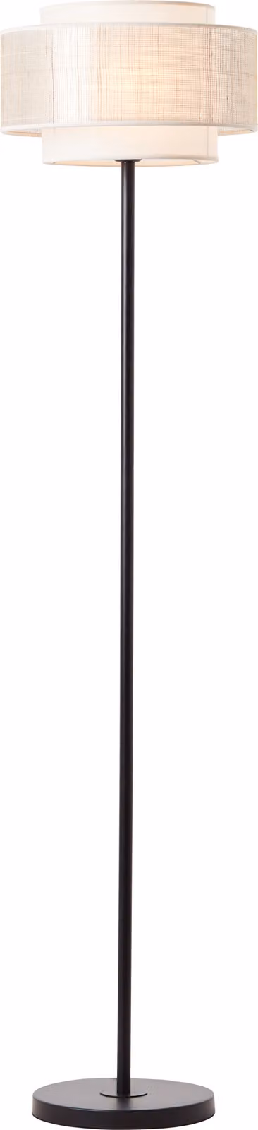 Lampada da terra Brilliant Odar E27 40 W nero/beige