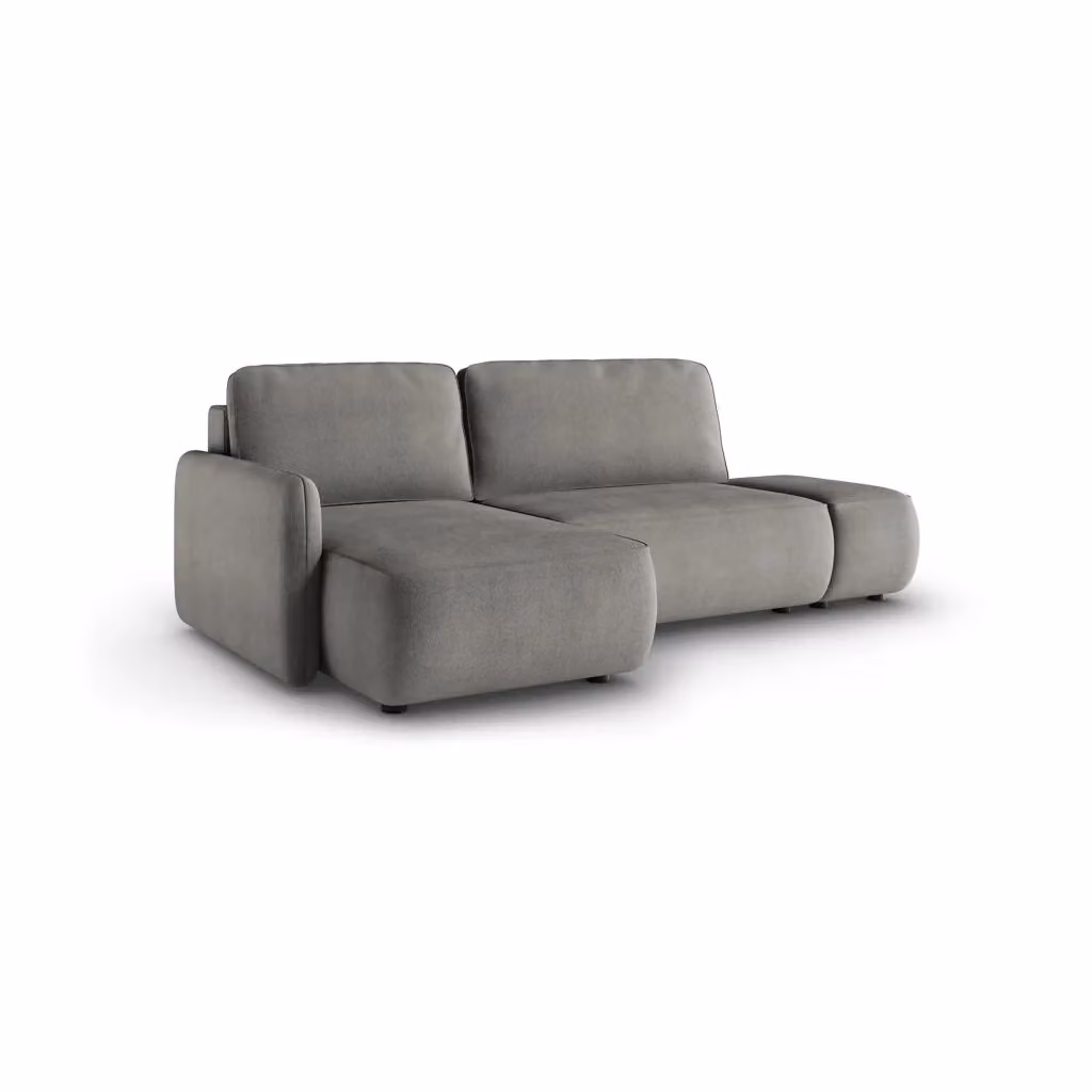 Divano Letto Rezno con Penisola Contenitore Grigio L/P/H: 229 x 148 x 39 cm – 2