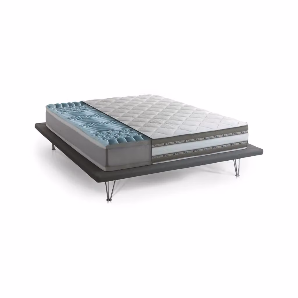 Talamo Italia Materasso Ibrido Aksi Singolo con Rivestimento Sfoderabile e Regolazione della Temperatura, Grigio, L: 190 cm, P: 80 cm, H: 27 cm – 2