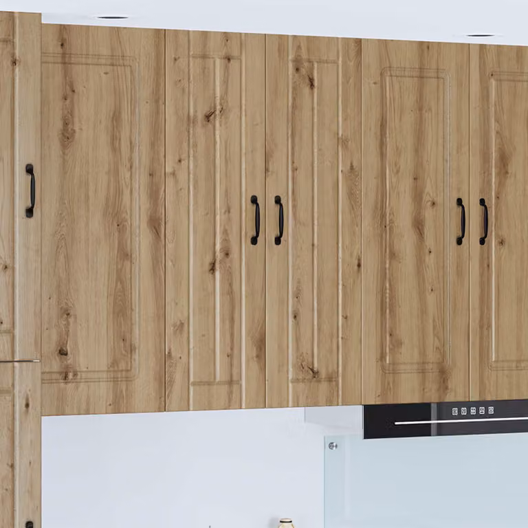 Armadietto a muro vidaXL LUCCA in rovere marrone con ante a battente per cucina L: 60 cm, P: 31 cm, H: 100 cm