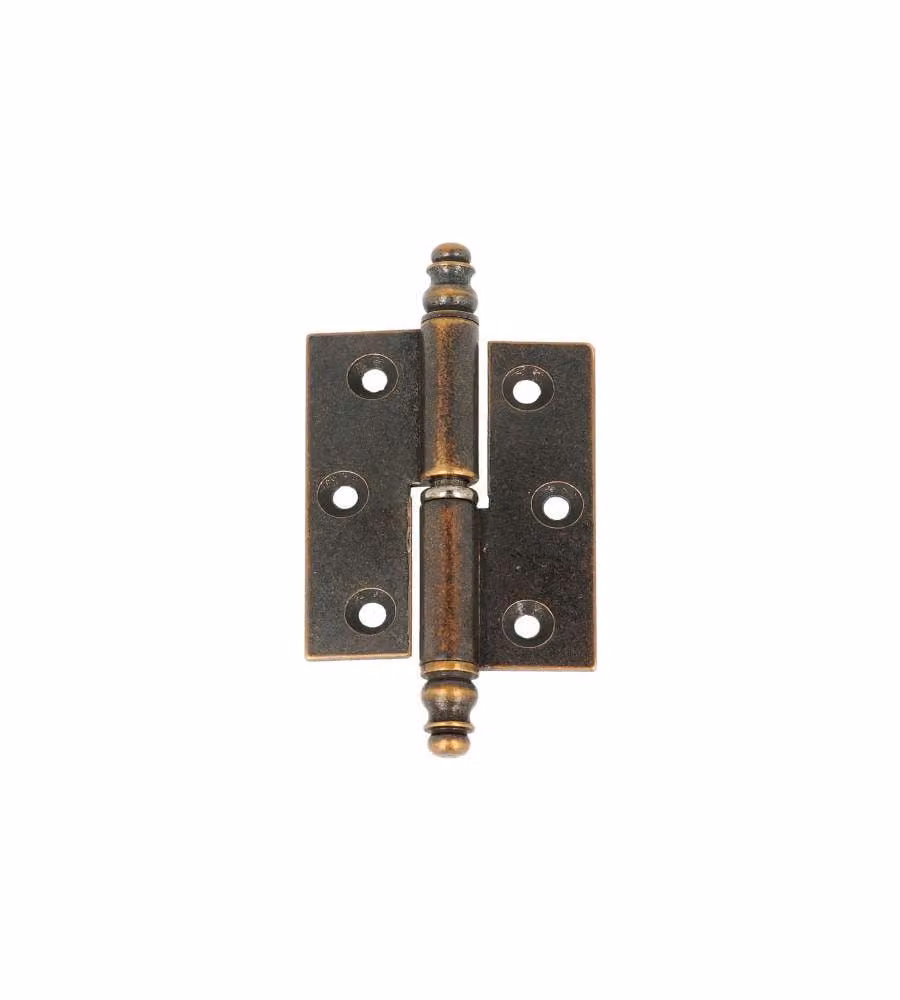 Cerniere destre a sfilare in ottone bronzato 40 x 40 mm