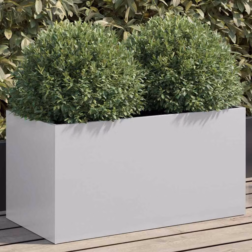 vidaXL Fioriera Argento 62x30x29 cm in Acciaio Zincato