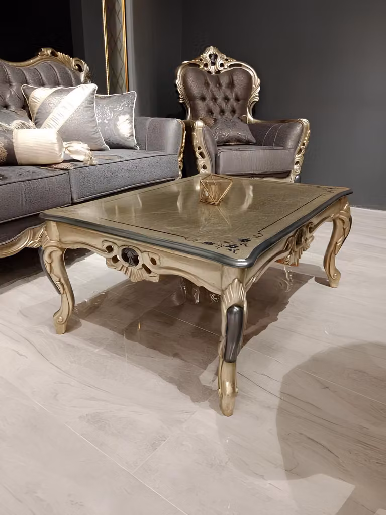 Klassischer Couchtisch Wohnzimmer Möbel edlem Couchtisch Gold