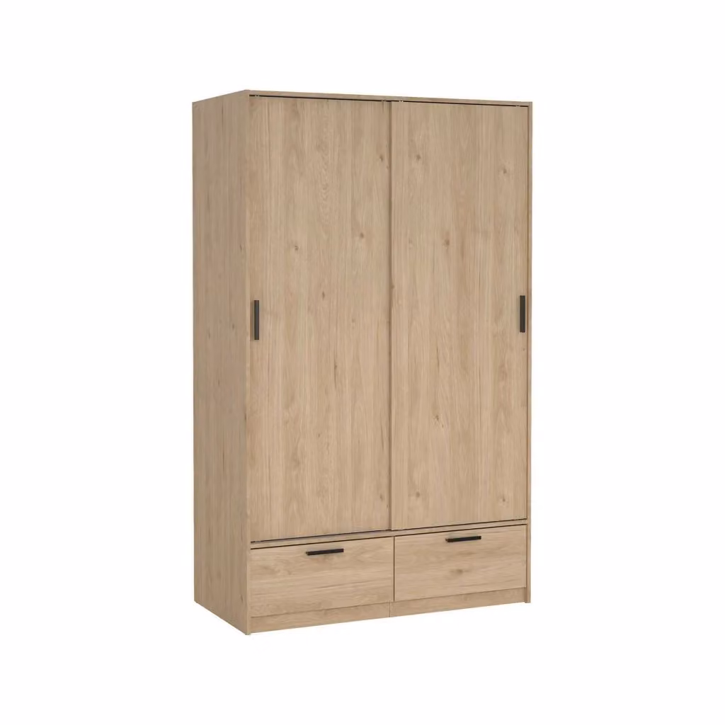 Armadio con ante scorrevoli DMORA per camera da letto, colore rovere marrone, L: 60,25 cm, P: 60,25 cm, H: 200,4 cm – 2