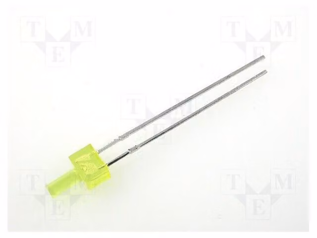5 LED, 4,8x2,5mm, tecnologia Through-Hole (THT), modello L-13YD, diodi LED THT, altri, 3÷8 mcd, 70°, 2,1÷2,5V, 2mm, gialli
