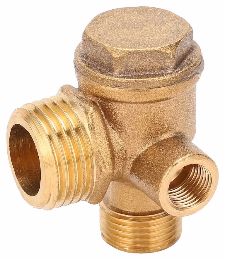 Valvola di non ritorno per compressore d'aria, valvola a 3 vie, in ottone, valvola resistente