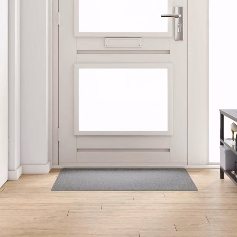 vidaXL Runner in Moquette Grigio chiaro, 100 x 100 cm, antiscivolo e lavabile