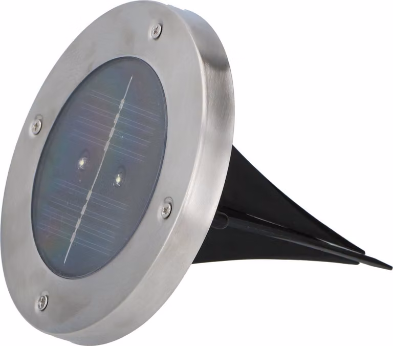 Grundig Faretto solare da pavimento - LED - Ø12 CM - 600 mAh - Grigio