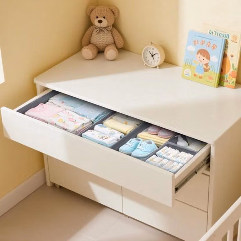 Set di 12 organizer per cassetti, ideali per riporre vestiti, scatole per calzini, cravatte e biancheria intima, in un elegante colore grigio