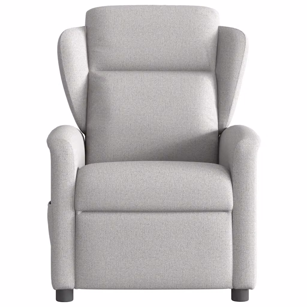 Poltrona Relax Reclinabile vidaXL in Tessuto Grigio con Braccioli e Imbottitura Mista – 2