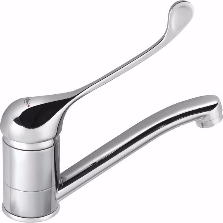 Miscelatore per lavabo HOFFER senza scarico, bocca girevole, leva lunga, cromo