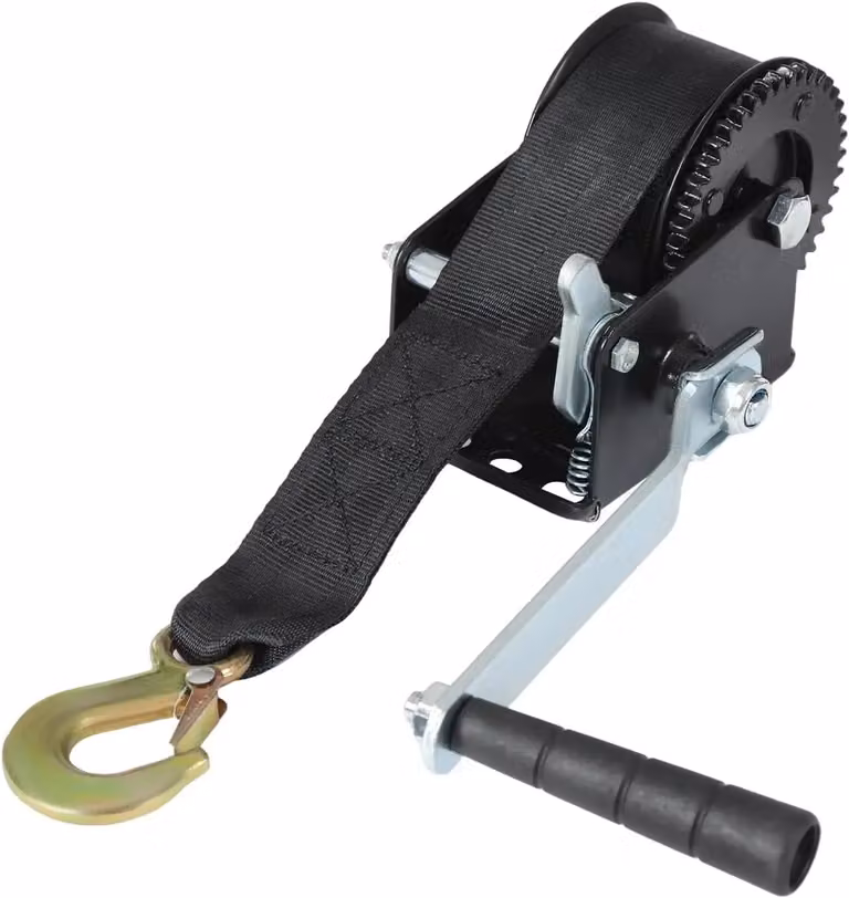 Argani manuali - Argani a fune manuali - Per carichi pesanti - Ideali per imbarcazioni, rimorchi e pick-up - Capacità di traino massima: 360 kg