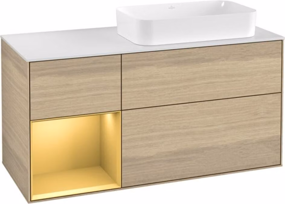 V&B illuminazione a parete del mobile Finion 120cm, Pl wh. m, Reg li gol m, Oa ven