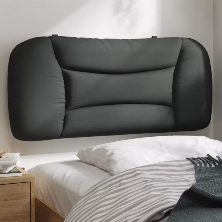 Cuscino Testiera vidaXL Hvar Grigio Scuro in Tessuto, Larghezza: 90 cm