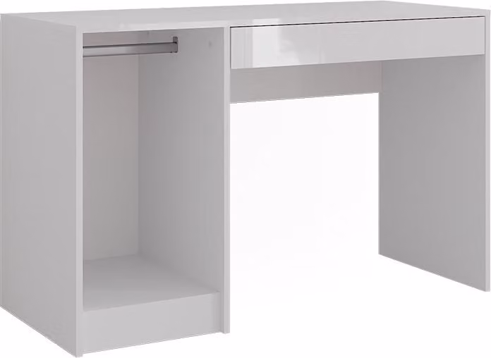 Tavolo da toeletta Vicco Sherry Bianco/Bianco lucido 119.8 cm senza specchio, Model 57599
