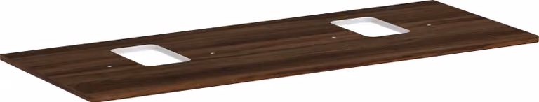 hansgrohe Xelu Q Console avec 2 découpes, 1360x550, pour vasque à poser, avec trou pour robinet, 54125630, 54125630