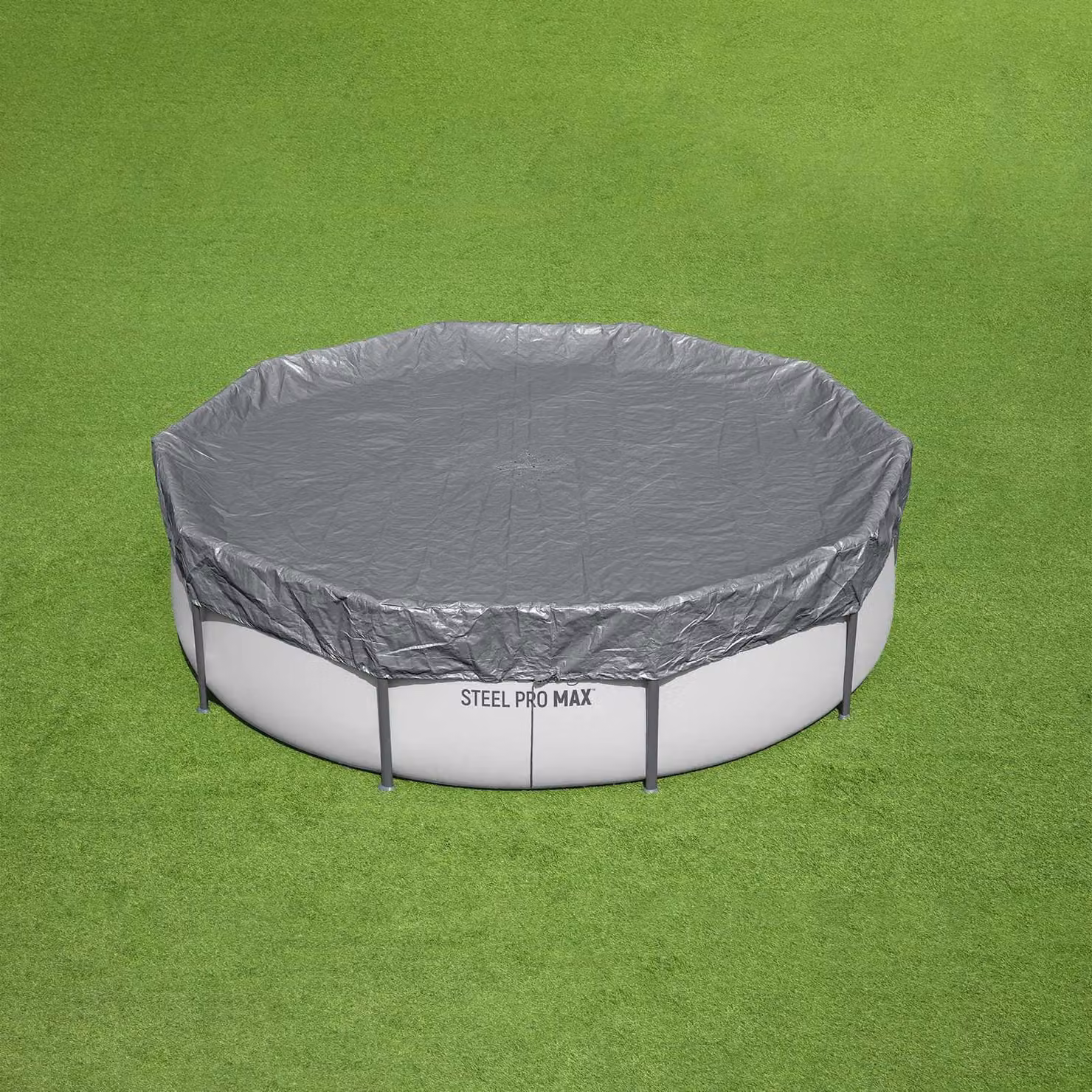 Copertura per piscina Bestway rotonda in poliestere grigio Ø 3,05 m