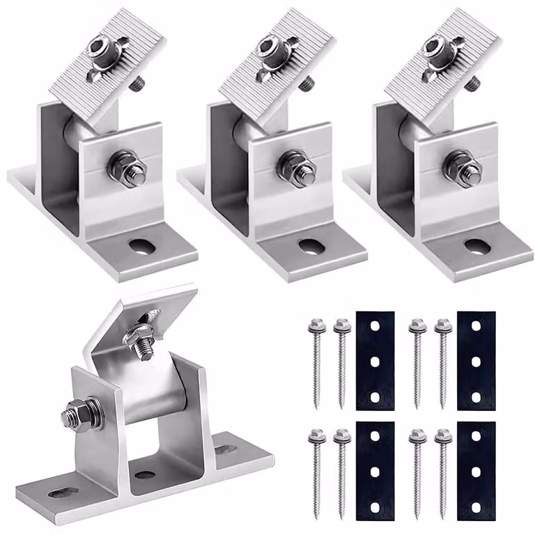 Supporti per pannelli solari, staffe per tetto, confezione da 4 pezzi, regolabili