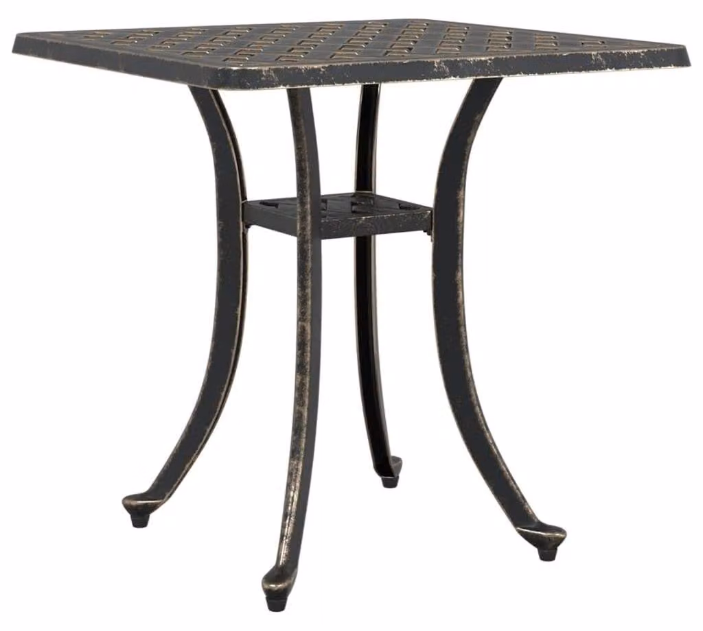 Tavolo da giardino in alluminio, adatto sia per interni che per esterni, dimensioni 53x53 cm