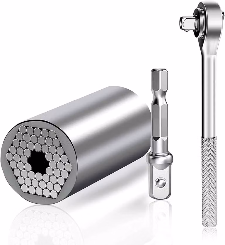 Set di chiavi a bussola, 3 pezzi, da 7 a 19 mm, multifunzione, per utensili
