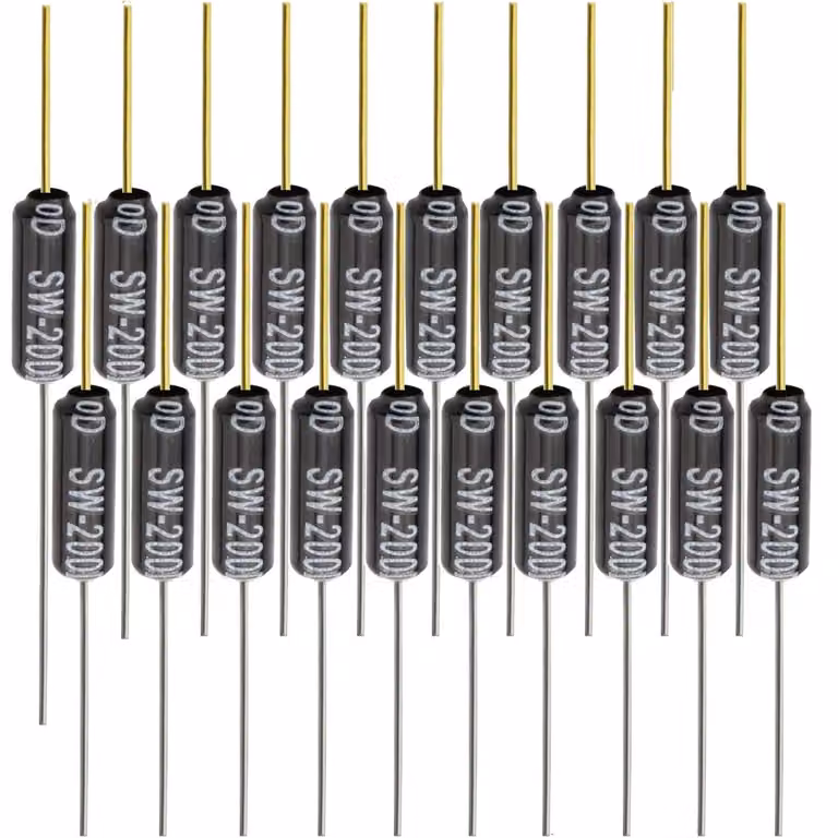 20 sensori di vibrazione SW-200D, sensori di inclinazione, 12V, 1mA, colore nero