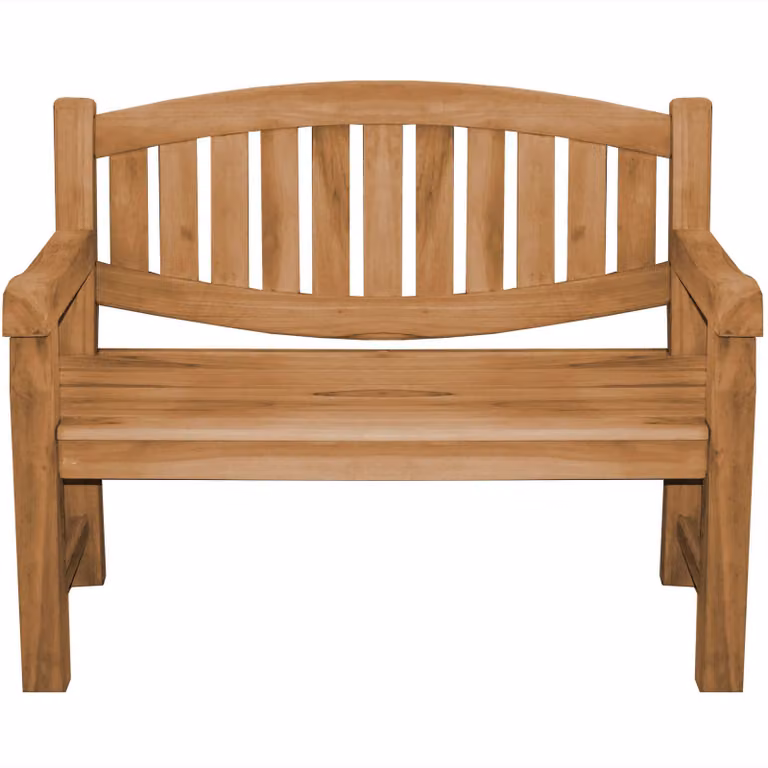 Gartenbank Teakholz Extra Stark Bergomo 120cm Massivholz Wetterfest