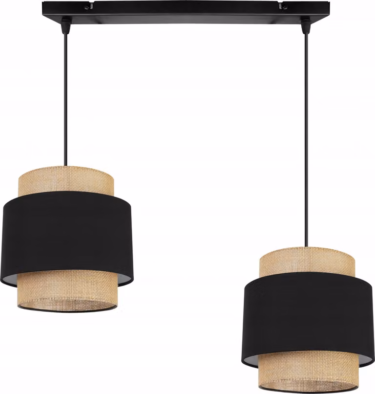 Lampada a sospensione, lampadario da soffitto, paralume, Boho Juta