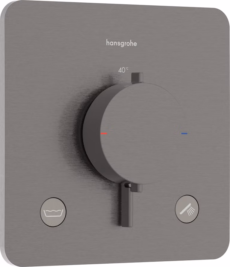 hansgrohe Ecostat Comfort Q Thermostat encastré pour 2 consommateurs avec combinaison de sécurité intégrée, 33717340, 33717340