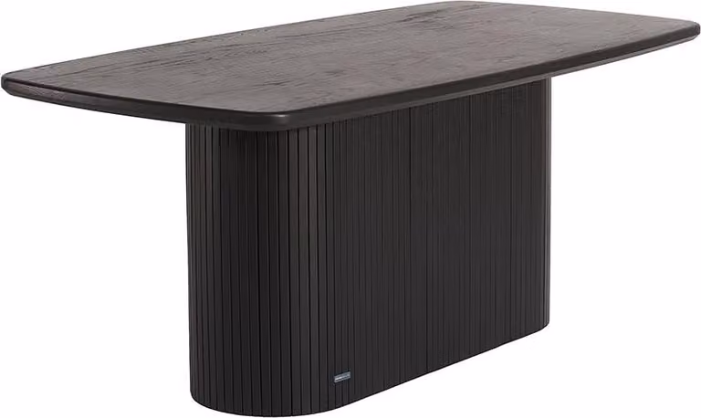 Home Deluxe Tavolo da pranzo RABOS - nero, rovere oliato (220 x 75 x 100 cm) | Tavolo in legno massiccio dal design moderno per sala da pranzo e cucina