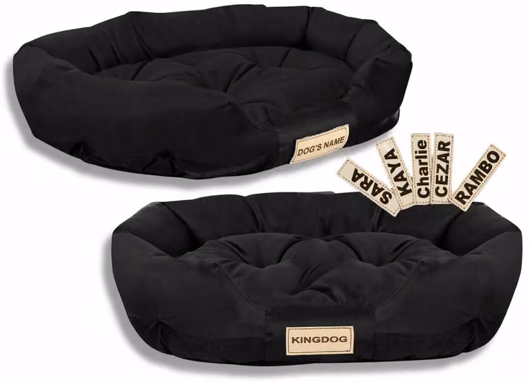 Lettino per cani 130x105 cm personalizzato impermeabile nero