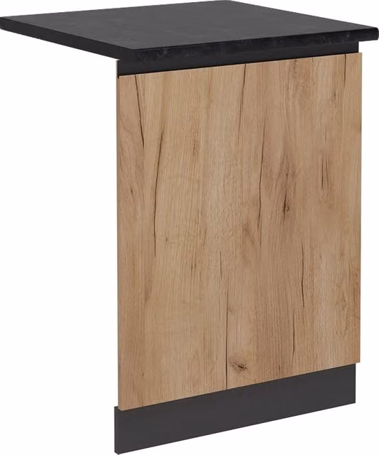 Pannello frontale per lavastoviglie Vicco R-Line J-Shape Rovere dorato e Antracite, Larghezza: 60 cm