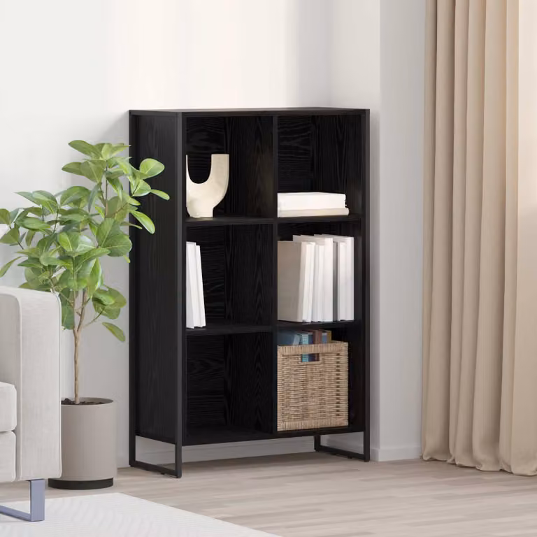 Armadio per Libri vidaXL in Stile Industrial, Colore Rovere e Nero, L/P/H: 68 x 30 x 108 cm
