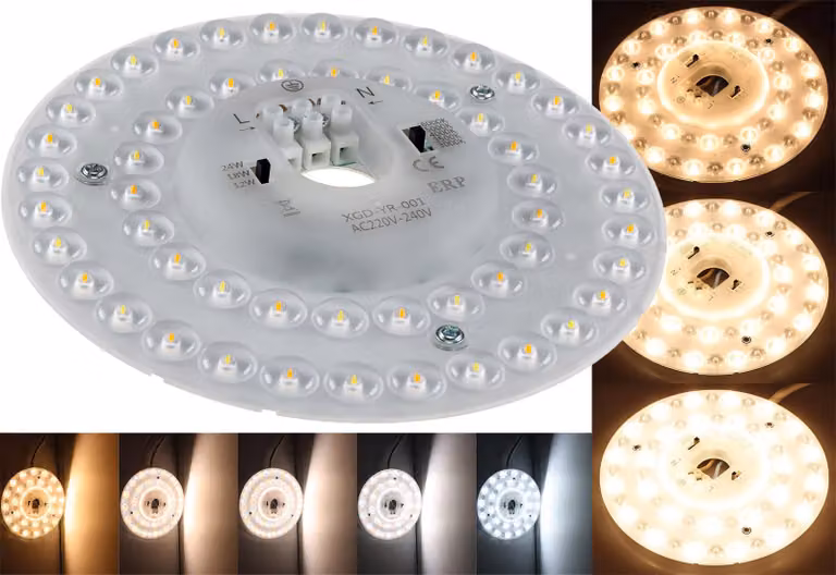 Modulo di conversione LED UM1224cct per luci Ø 17cm 12-18-24W supporto magnetico