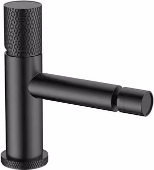 Miscelatore bidet Gemini nero opaco con leva zigrinata in acciaio inox