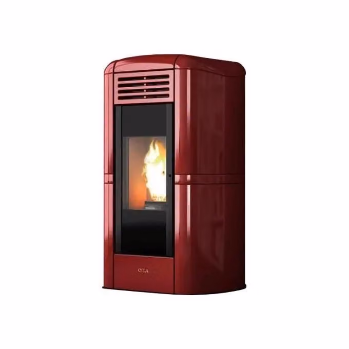 Stufa a pellet canalizzabile Cola Charme LA13K30Y colore Bordeaux, L: 60,1 cm, P: 53,5 cm, H: 114 cm – 2
