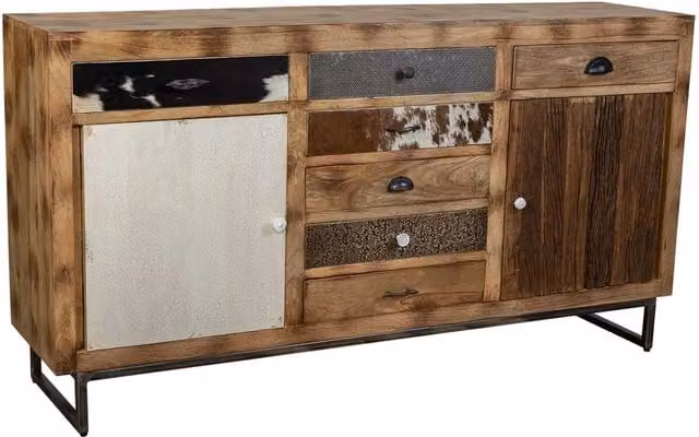 Credenza Wanderlust Deco in legno con finiture marroni L: 180 cm, P: 47 cm, H: 95 cm – 1