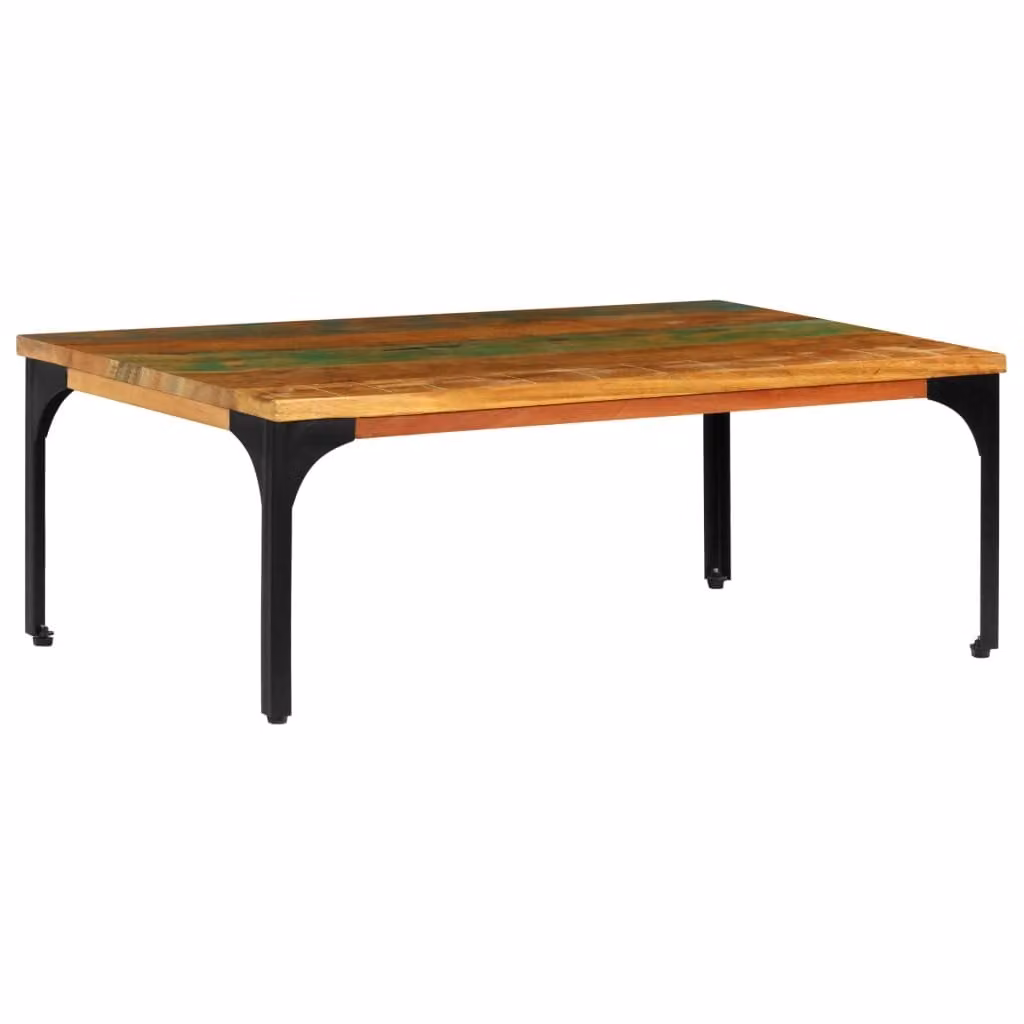 vidaXL Tavolino 100x60x35 cm in legno massiccio antico