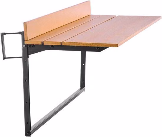 Tavolo da esterno da appendere, dimensioni 38,1 x 99,1 cm, pieghevole, regolabile in 5 posizioni, adatto per altezze di seduta da 2,5 cm a 13,5 cm, ideale per terrazze esterne e terrazze sul tetto