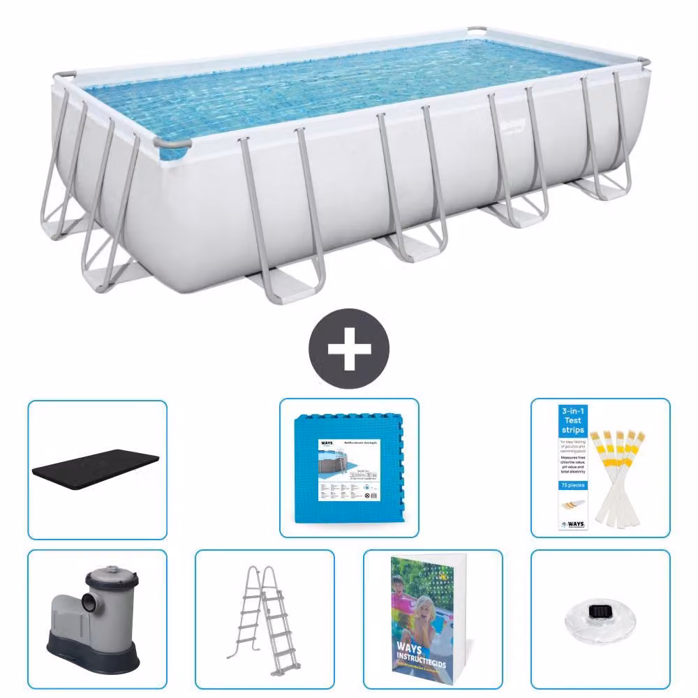 Bestway Power Steel, piscina rettangolare - 549x274x122 cm - 6 pezzi, modello S674