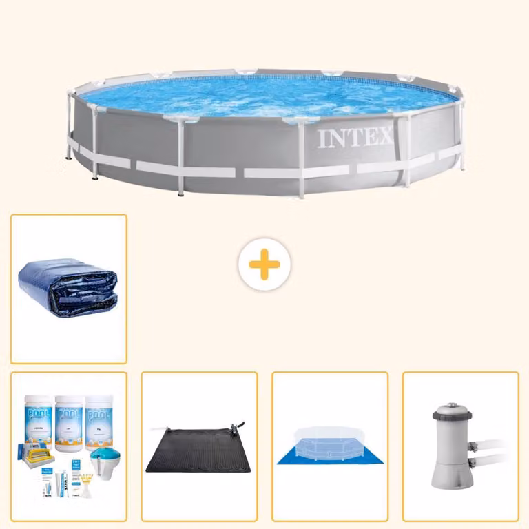 Struttura per piscina a forma di prisma - 366x76 cm - composta da 6 elementi - modello S20530