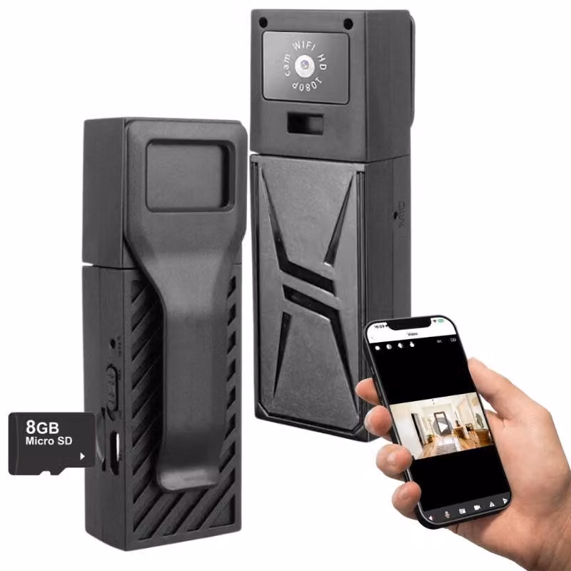 Body camera corporale iUni M7, Wi-Fi, 8GB, Visualizzazione 4K, Visualizzazione Live su telefono