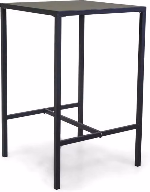 Tavolo Bar Metallo New Elma Con Poggiapiedi Antracite Quadro Cm 70x70h110