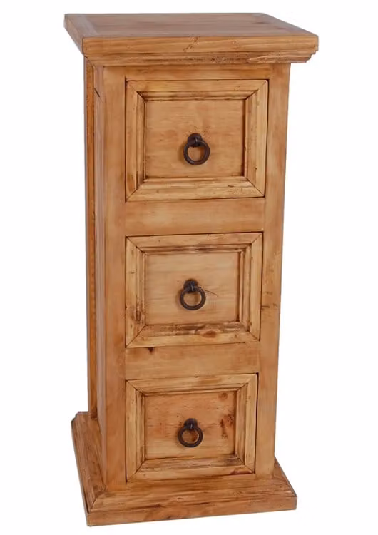 MiaMöbel Comò Mexico Mobili 32x72x31 cm Stile rustico Legno massello Pino miele