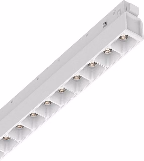 Supporto Lineare Binario Ego Alluminio Bianco Led 13W 3000K Dali Luce Calda