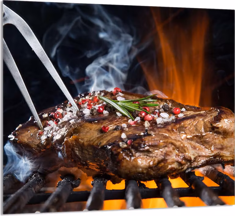 PIATTO IN VETRO PER CUCINA 65x60 Grill