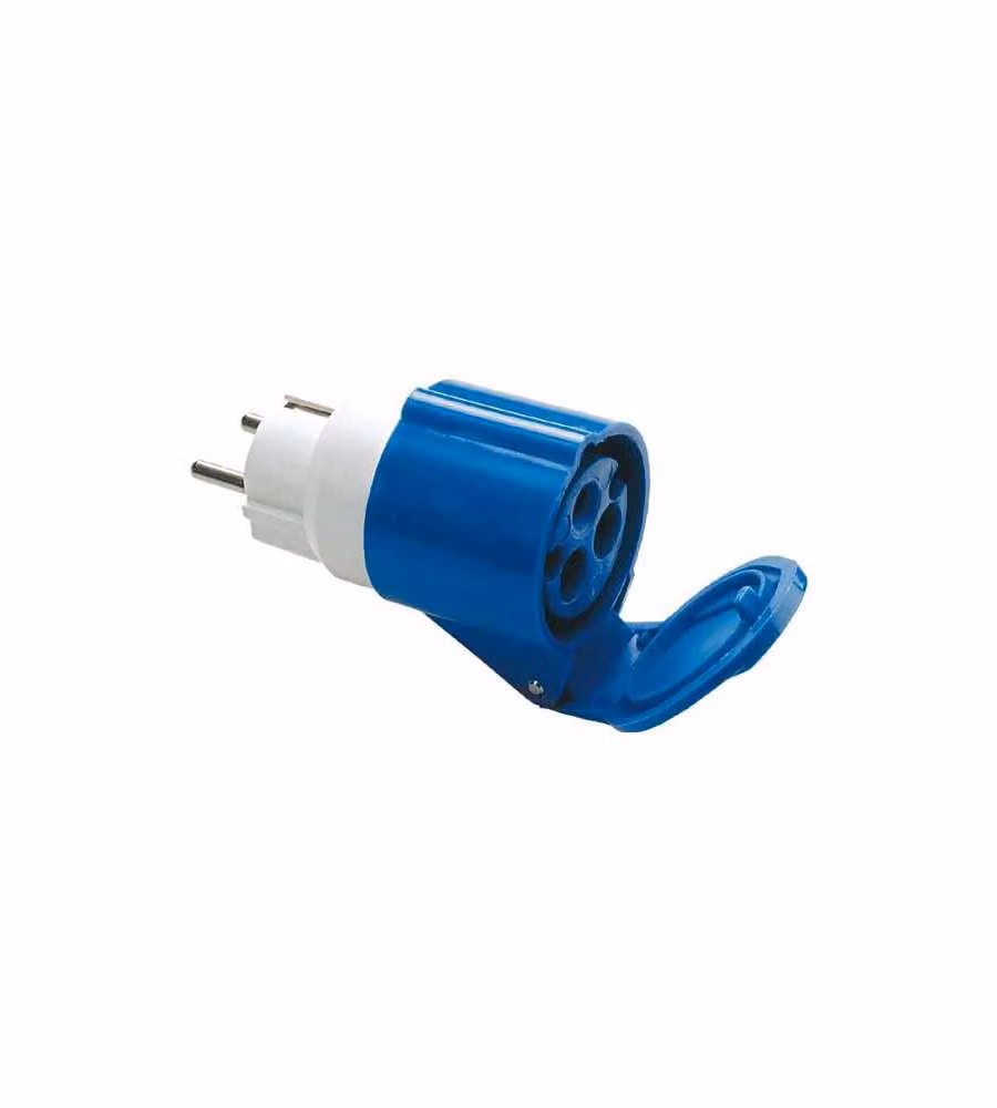 Adattatore spina Sk con presa Cee 2P+T 73001 Fme Blu e Bianco – 1